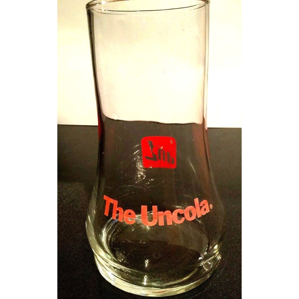 UNCOLA 7UP Upside Down Logo Vintage Glass Tumbler Rare Pepsi Collectible